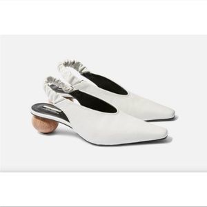 Topshop Jasper Slingback Heels White Women's Size 37